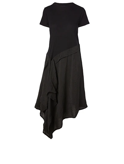Cotton And Silk Midi Dress