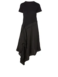 Cotton And Silk Midi Dress