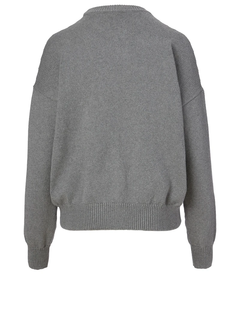 Sweater With Stitched Logo
