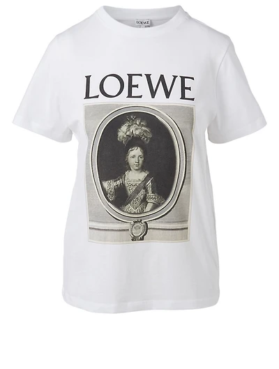 Cotton T-Shirt Portrait Print
