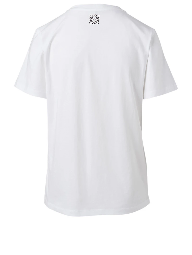 Cotton T-Shirt Portrait Print