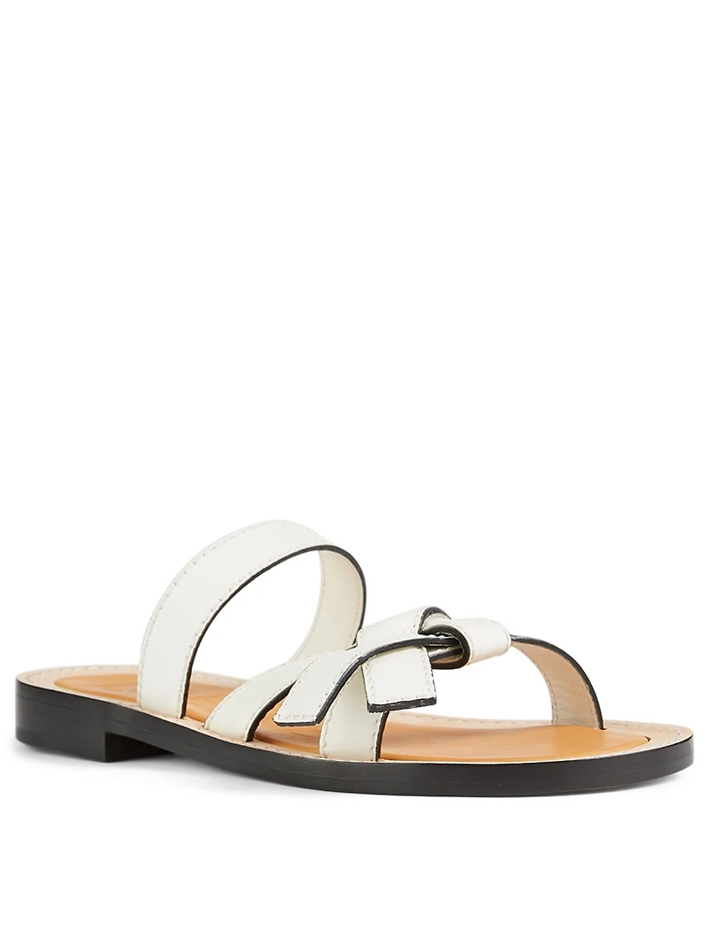Gate Leather Flat Sandals