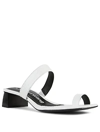Ellis Croc-Embossed Leather Heeled Sandals