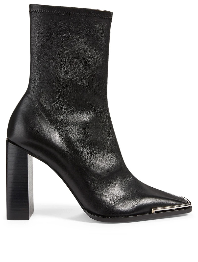 Mascha Halo Leather Heeled Ankle Boots