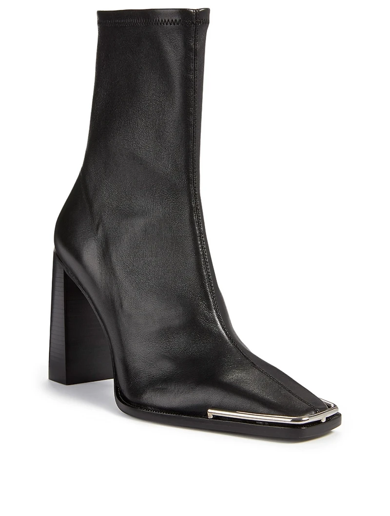 Mascha Halo Leather Heeled Ankle Boots