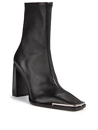 Mascha Halo Leather Heeled Ankle Boots