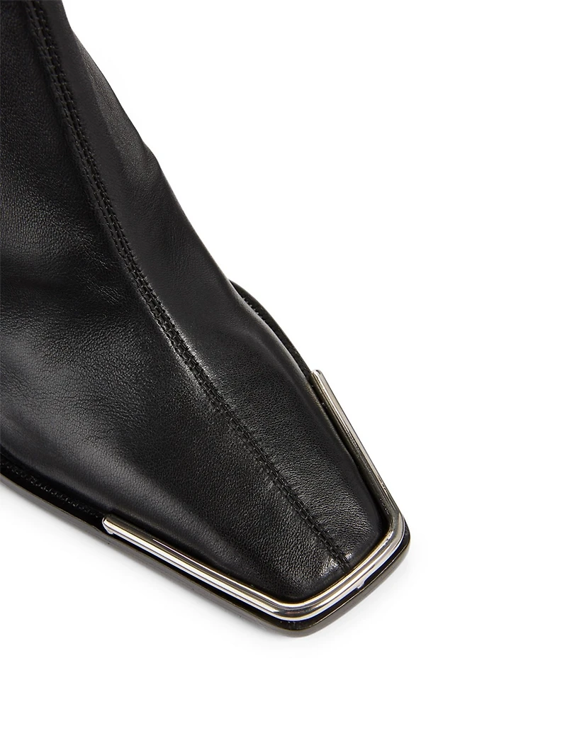 Mascha Halo Leather Heeled Ankle Boots