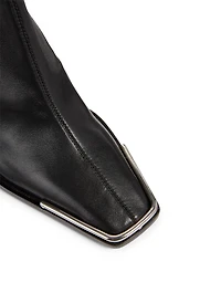 Mascha Halo Leather Heeled Ankle Boots