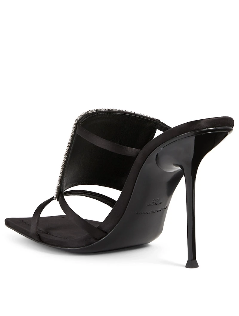 Julie Crystal Logo Heeled Sandals
