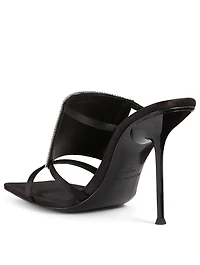 Julie Crystal Logo Heeled Sandals