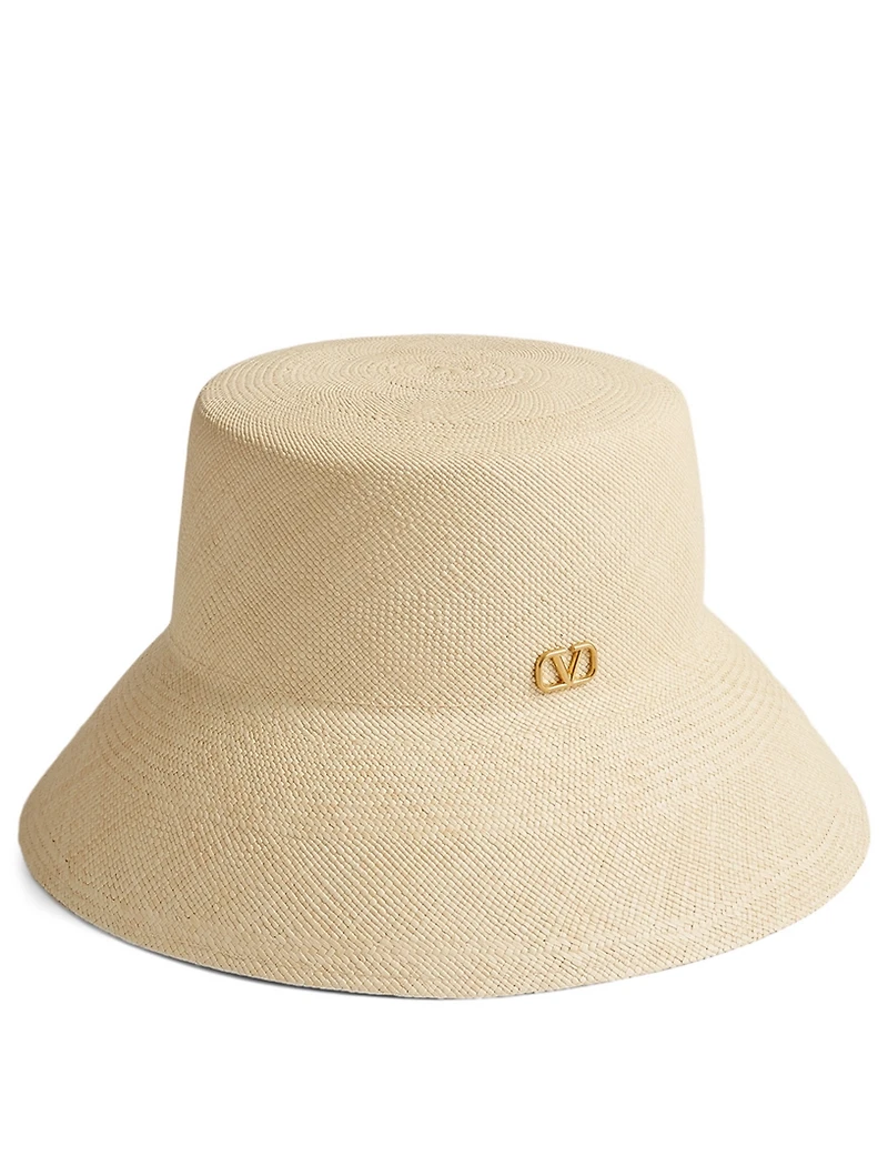 VLOGO Straw Bucket Hat