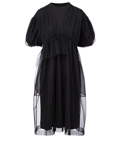 Puffed-Sleeve T-Shirt Dress