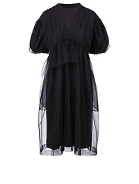 Puffed-Sleeve T-Shirt Dress