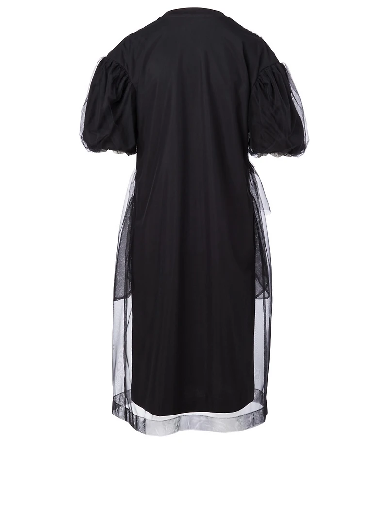 Puffed-Sleeve T-Shirt Dress