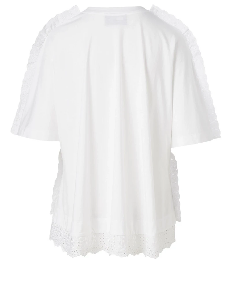 T-Shirt With Tulle Trim