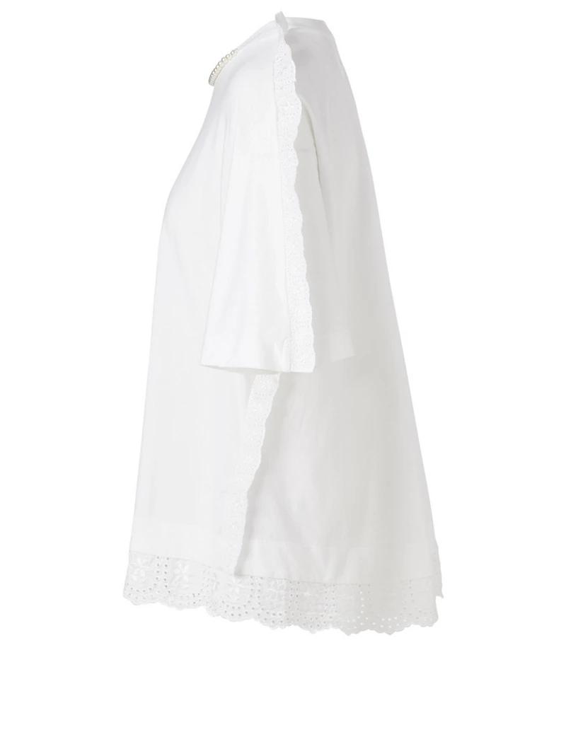 T-Shirt With Tulle Trim