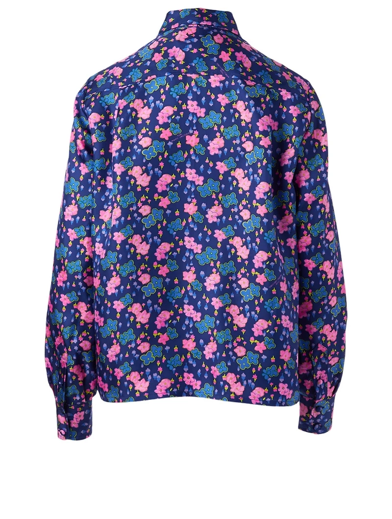 Silk Shirt Floral Print