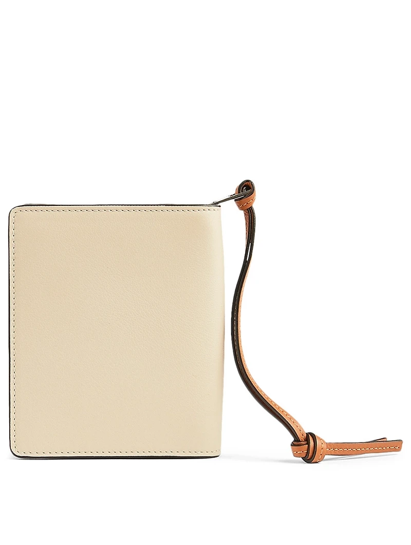 Brand Leather Compact Zip Wallet
