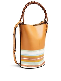 Gate Marine Leather And Snakeskin Bucket Bag