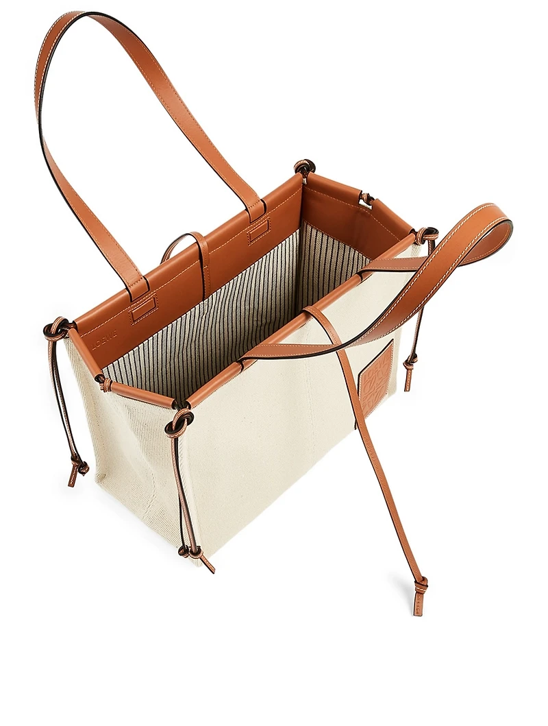 Small Cushion Leather Tote Bag
