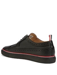 Pebble Grain Leather Longwing Brogue Sneakers