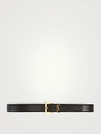YSL Monogram Buckle Leather Belt