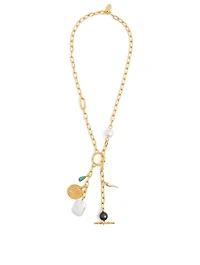 Scorpion Lariat Necklace With Pearls