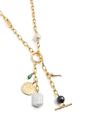 Scorpion Lariat Necklace With Pearls