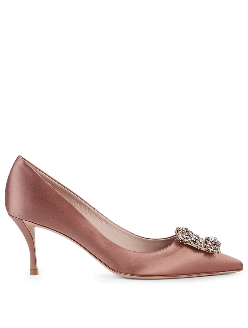 Decolleté Sin Flower Strass 65 Satin Pumps