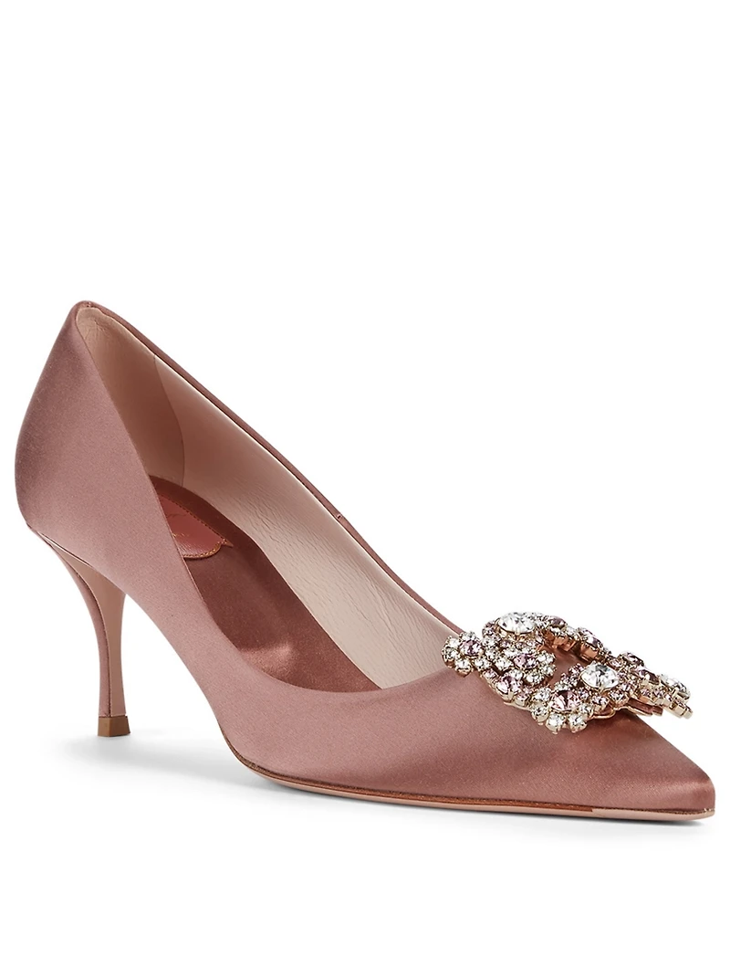 Decolleté Sin Flower Strass 65 Satin Pumps