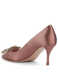 Decolleté Sin Flower Strass 65 Satin Pumps