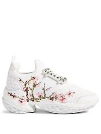 Viv' Run Strass Mesh Neoprene Sneakers With Floral Print