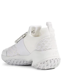 Viv' Run Strass Mesh Neoprene Sneakers With Floral Print