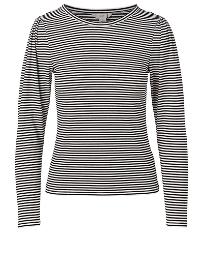 Trula Long-Sleeve Top Striped Print