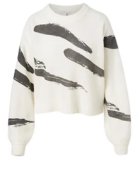 Hassina Sweater Brushstroke Print