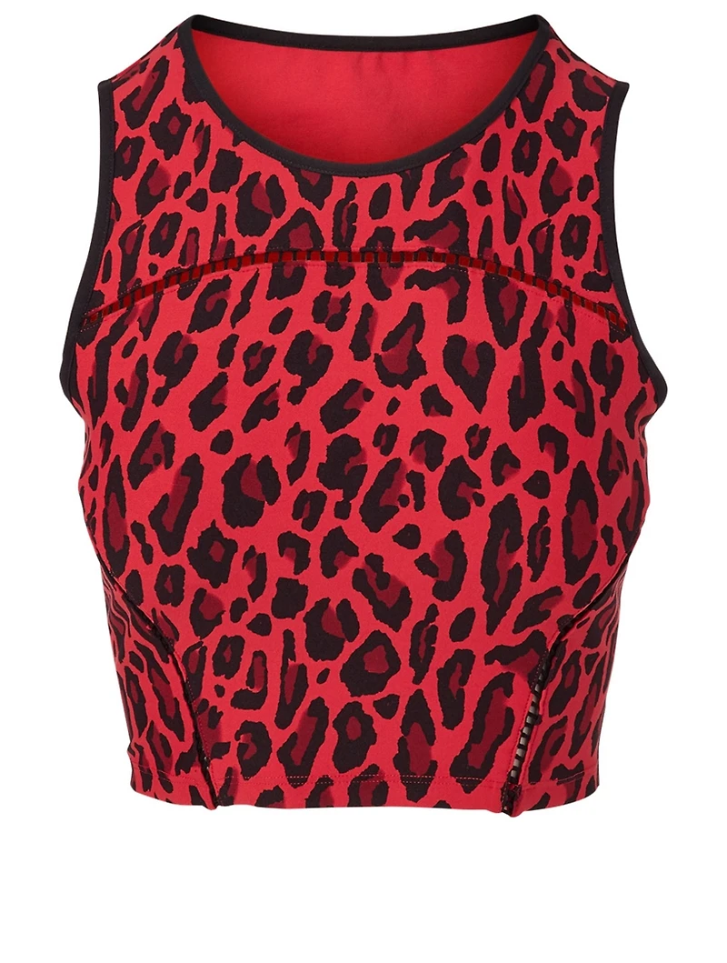 Primal Cropped Tank Top Leopard Print