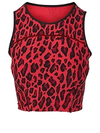 Primal Cropped Tank Top Leopard Print