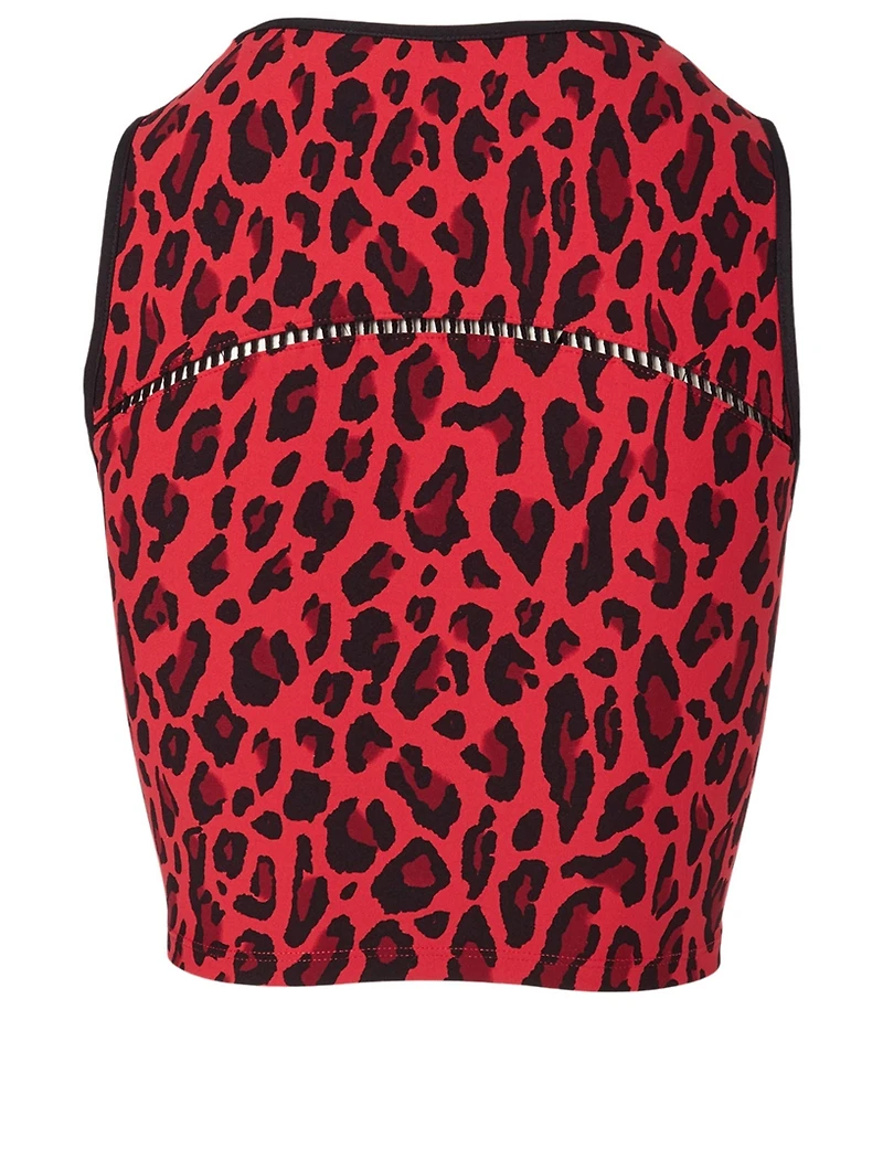 Primal Cropped Tank Top Leopard Print