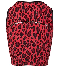Primal Cropped Tank Top Leopard Print