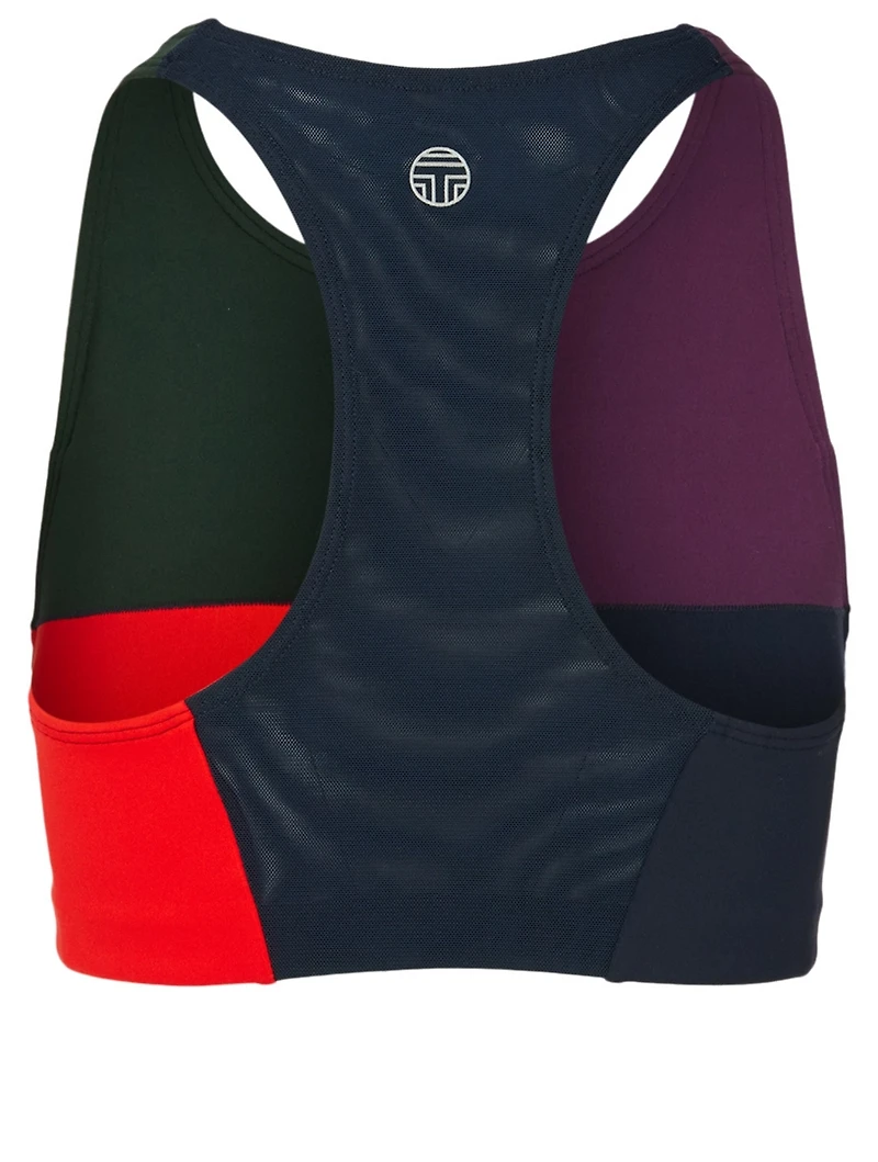 Blocked Mesh Back Sports Bra