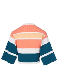 Ribbed Three-Quarter Sleeve Sweater