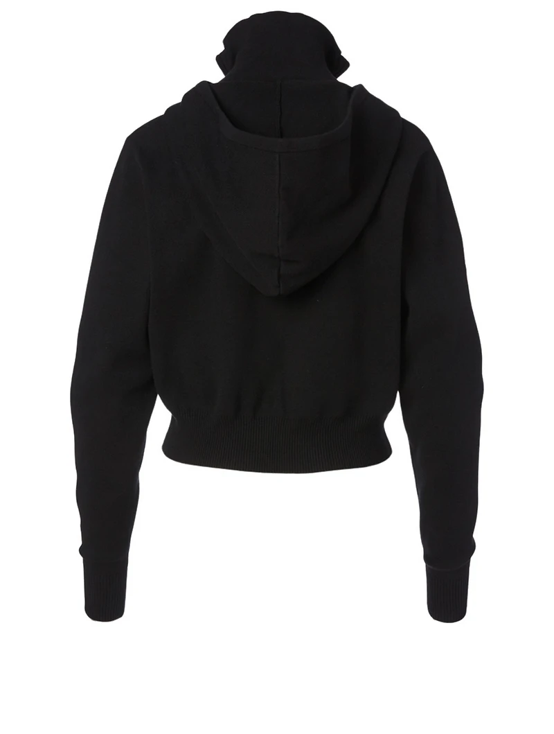 Crop Knit Zip Hoodie