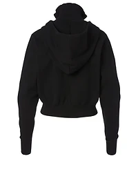 Crop Knit Zip Hoodie
