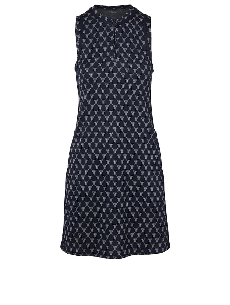Net-T Sleeveless Track A-Line Dress