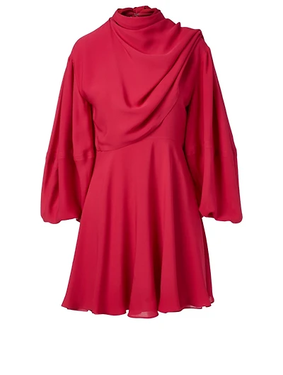 Silk Asymmetric Layered Dress