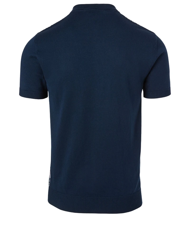 Rushton Polo Shirt Intarsia Print