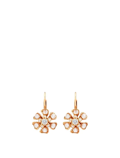 Aster 18K Rose Gold Petite Bloom Earrings With Diamonds
