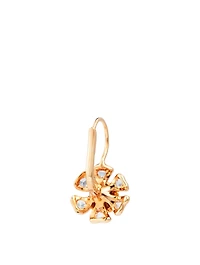 Aster 18K Rose Gold Petite Bloom Earrings With Diamonds