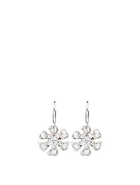 Aster 18K White Gold Petite Bloom Earrings With Diamonds