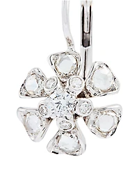 Aster 18K White Gold Petite Bloom Earrings With Diamonds